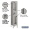 Salsbury Industries 1 Tier Vented Locker, 12"Wx66"Hx12"D, 1 Door, Gray, Unassembled 71152GY-U - alternate 2